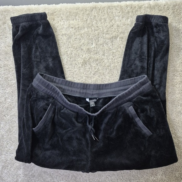 Athleta Recover Cozy Jogger Sweatpants Black Fleece 2X Comfort Athleisure Gym - Picture 1 of 13